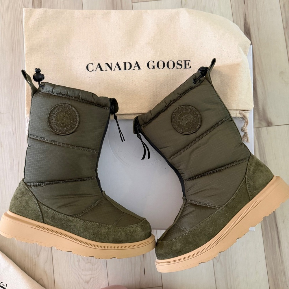 Canada Goose Women Cypress Fold-Down Puffer Boots Military Green Gorpcore 6 37‎